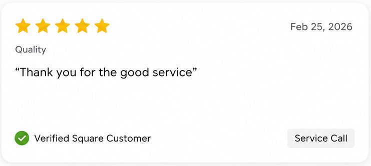 5-star appliance repair customer review for UNI Service in Wisconsin & Northern Illinois